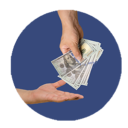 Hand holding cellphone with app