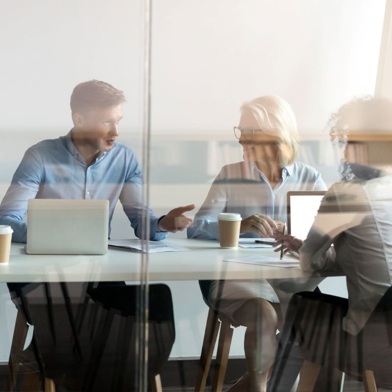 Dealership employees working through an audit